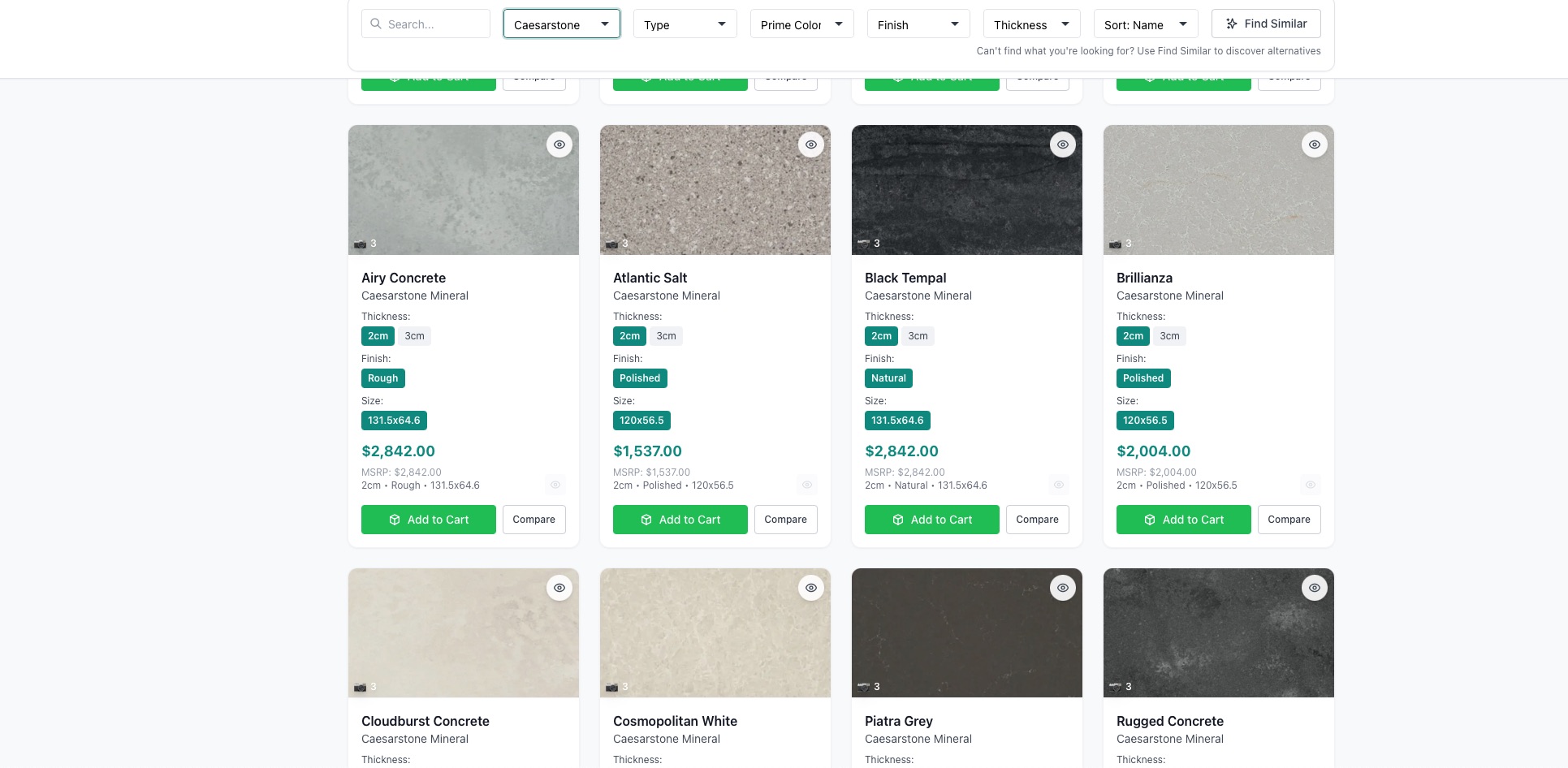 Building a live stone quote from the StoneOS catalog